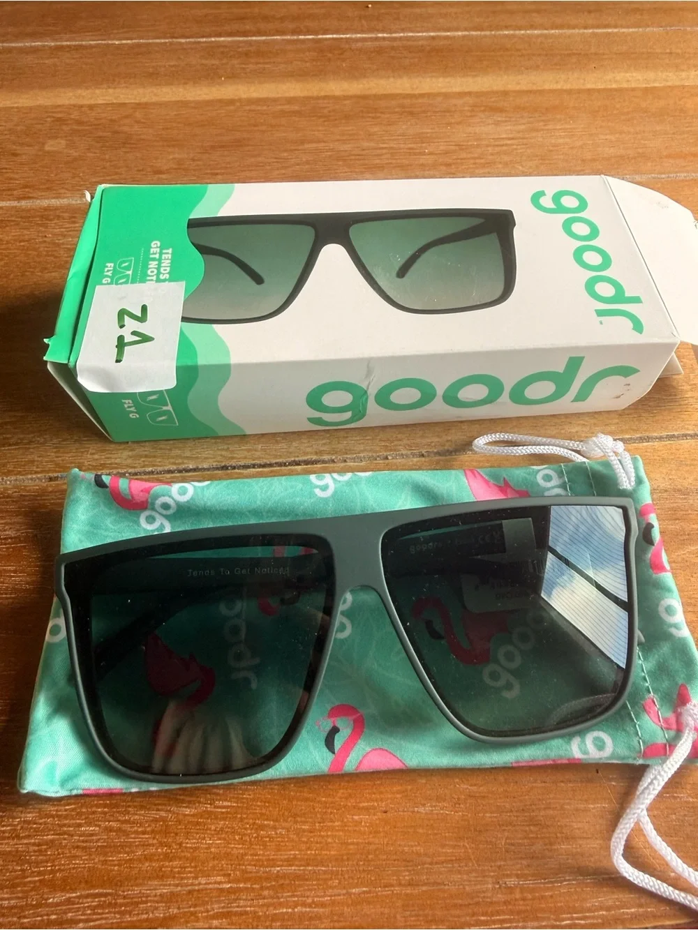 Goodr Adult Tends To Get Noticed Plastic Square Sunglasses - Green